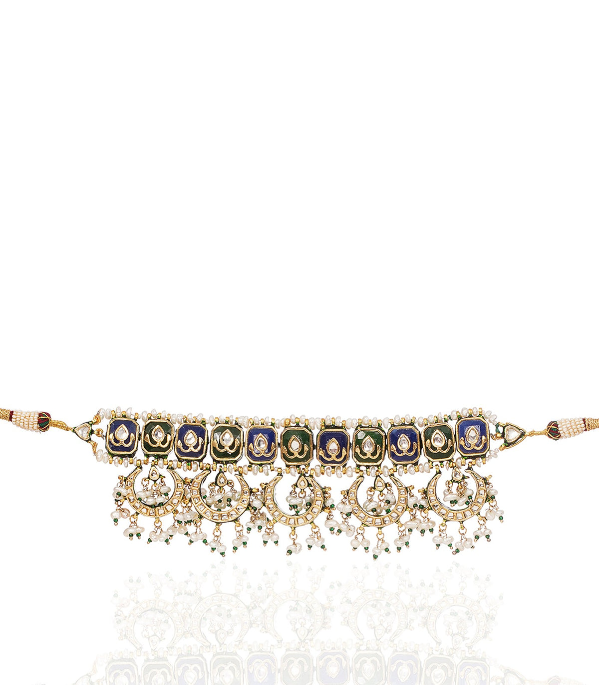 DEEKSHA GREEN KUNDAN NECKLACE SET