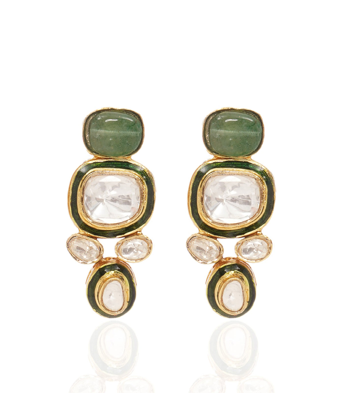 NAYSA GREEN POLKI CHOKER SET