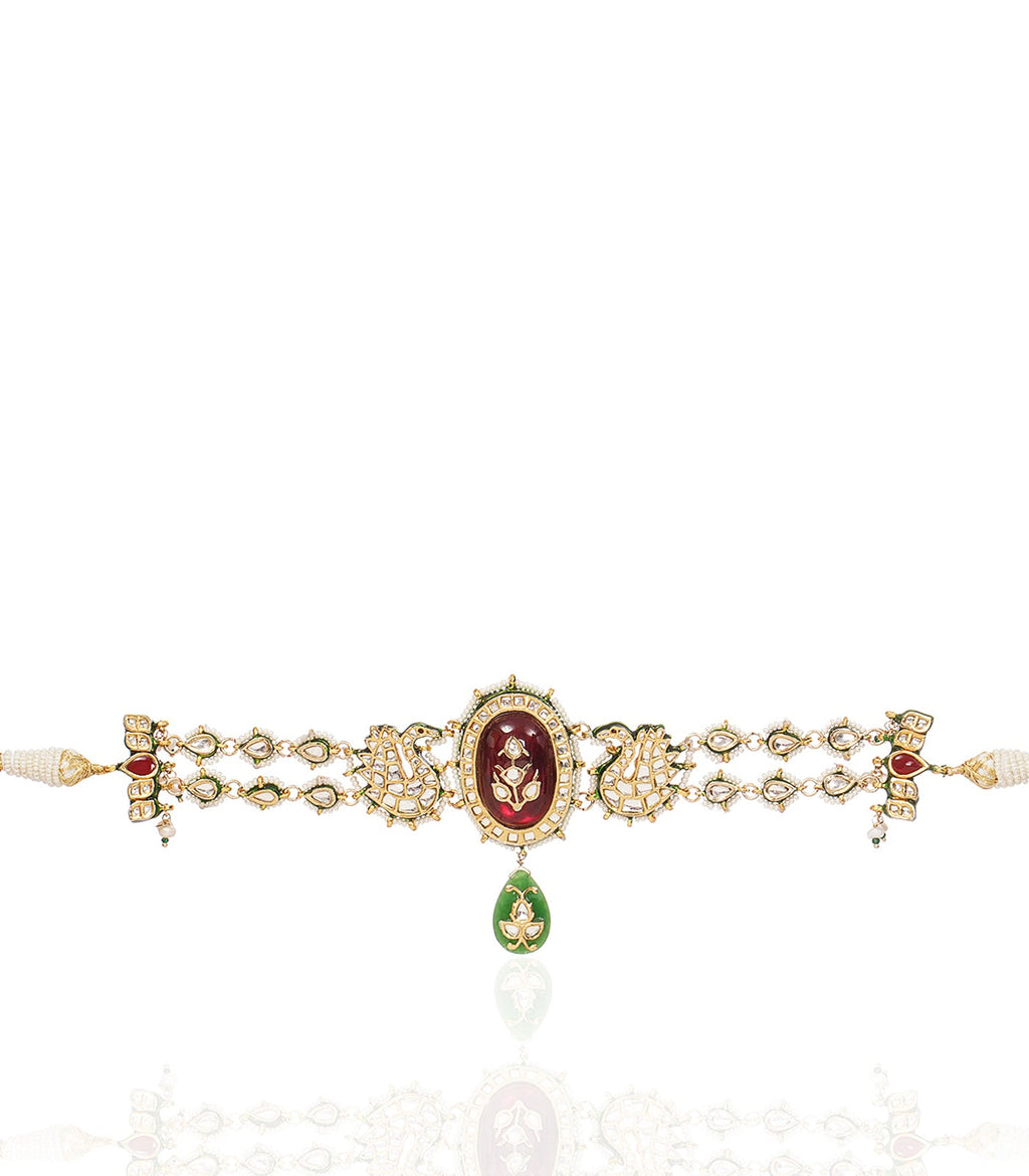 HARIKA RED KUNDAN CHOKER SET