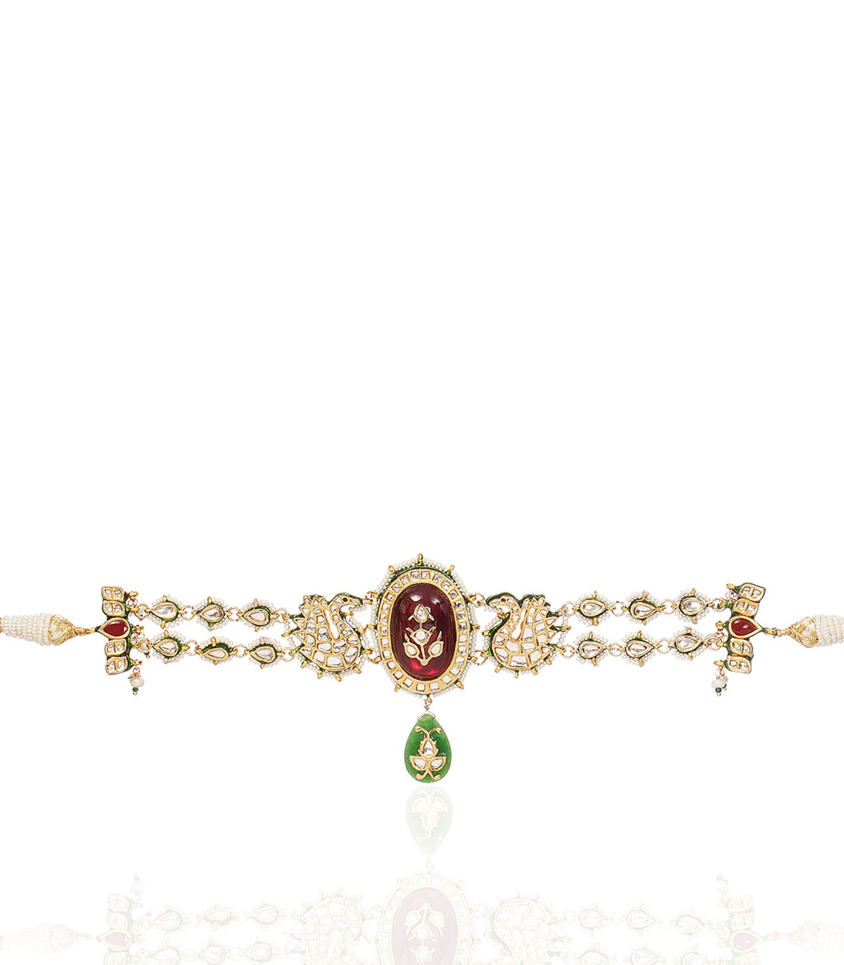 HARIKA RED KUNDAN CHOKER SET