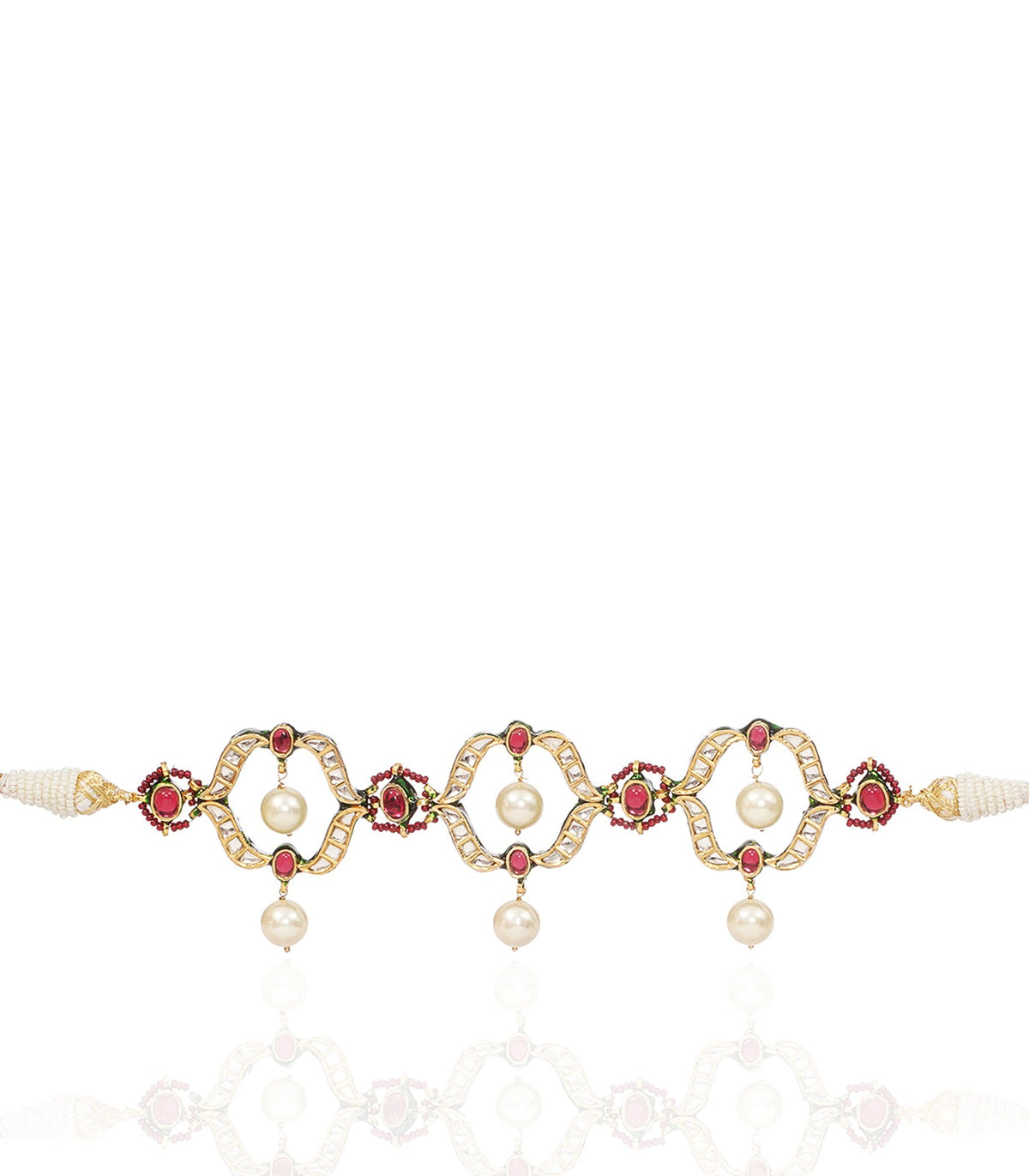 HAMSIKA RED KUNDAN CHOKER SET