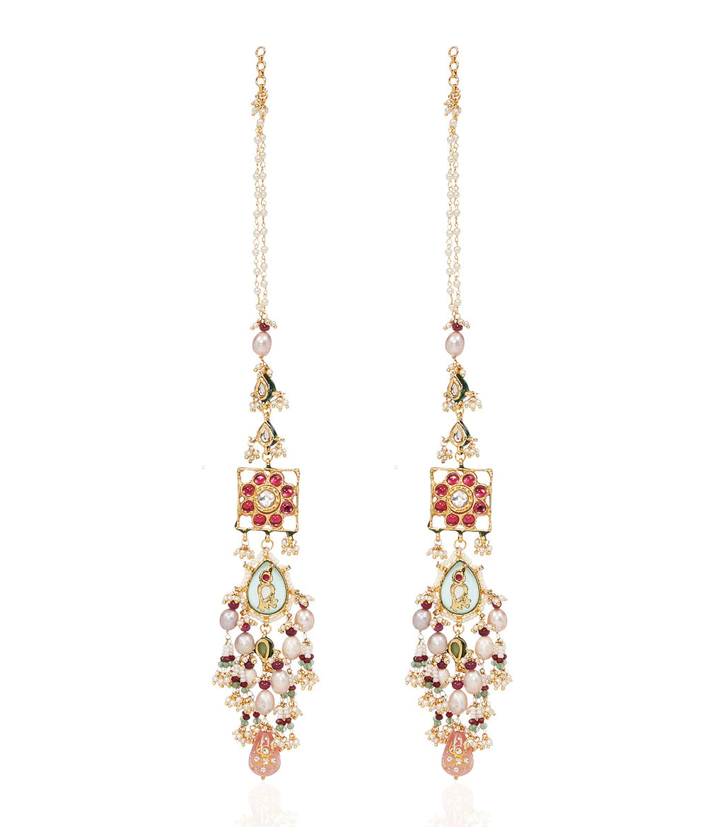 DEVISHA RED KUNDAN CHOKER SET