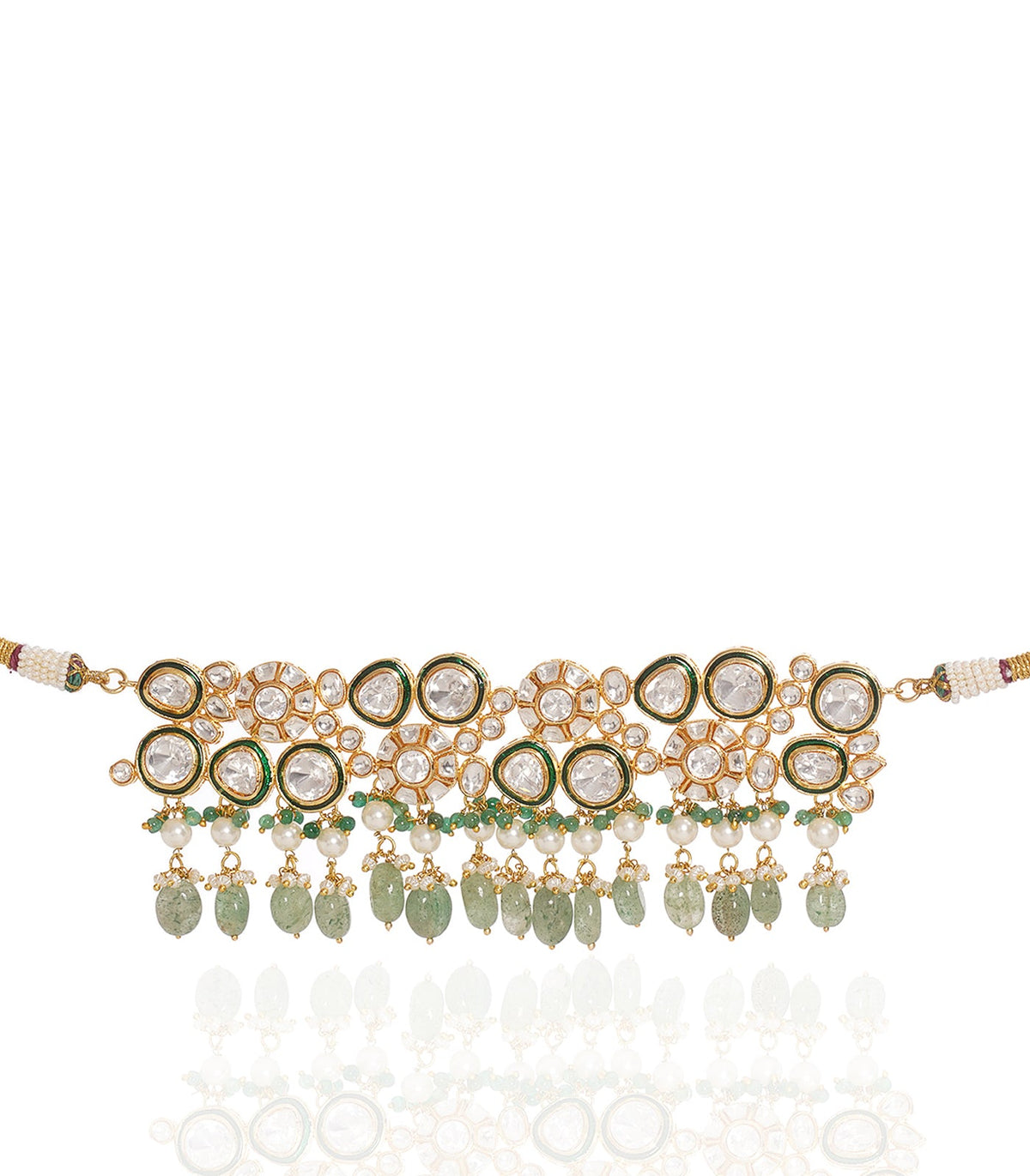 SIMRAN GREEN POLKI CHOKER SET
