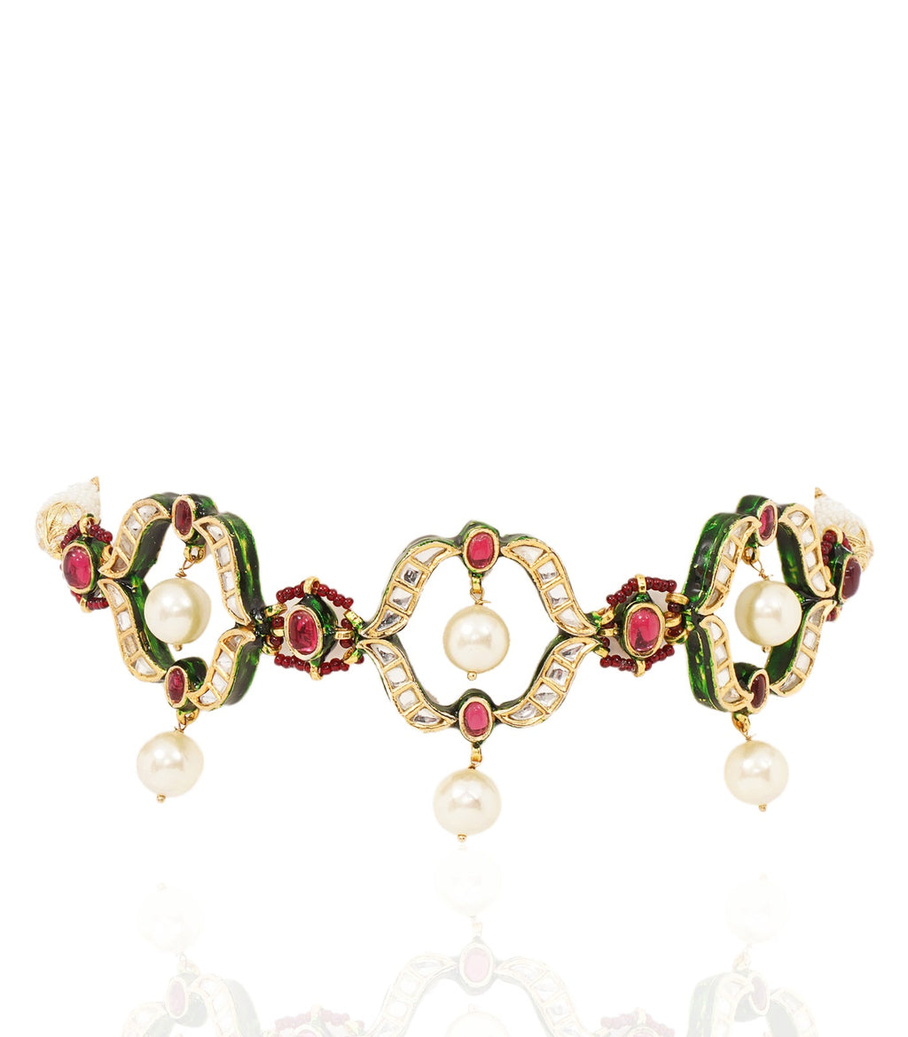 HAMSIKA RED KUNDAN CHOKER SET