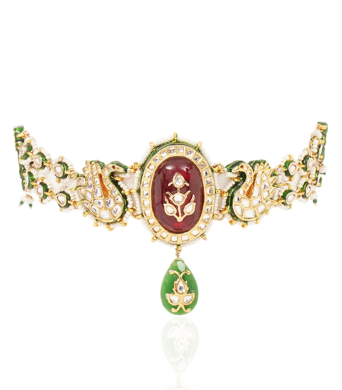 HARIKA RED KUNDAN CHOKER SET