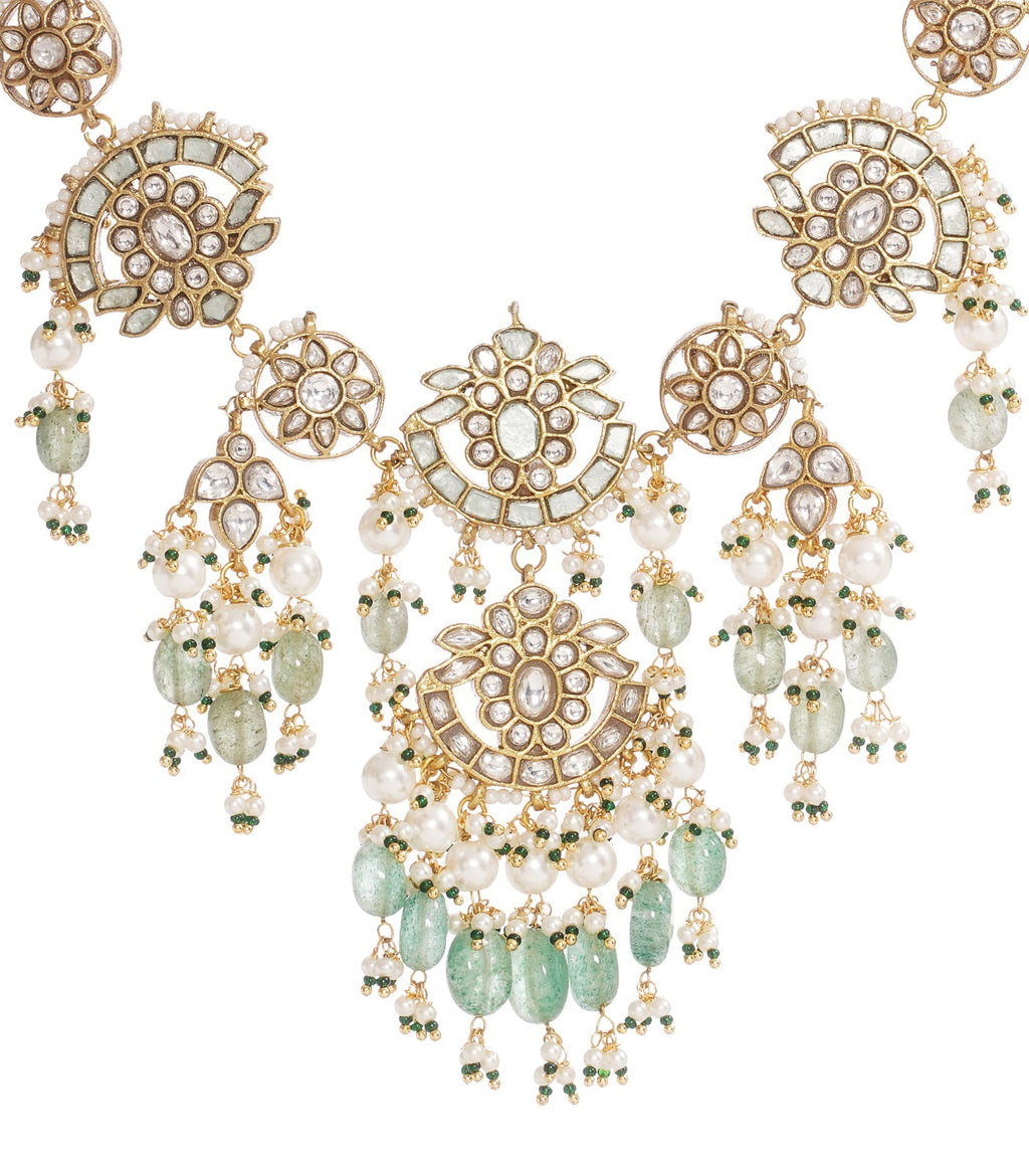 SREEJA GREEN KUNDAN CHOKER