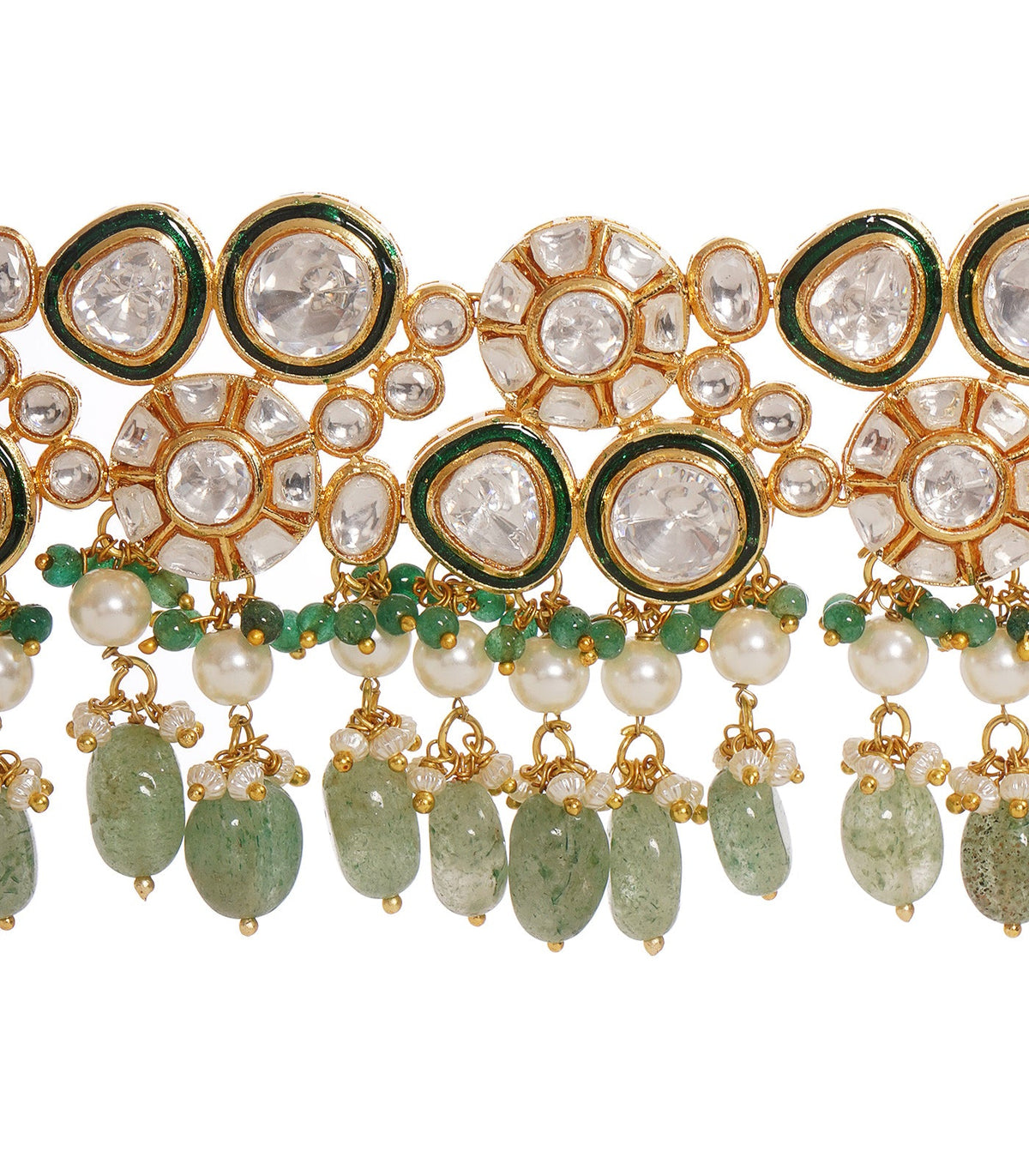 SIMRAN GREEN POLKI CHOKER SET