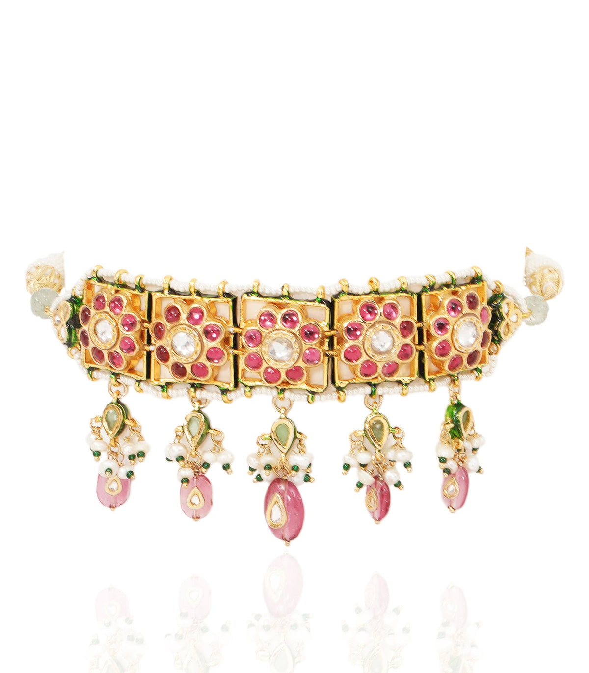 DEVISHA RED KUNDAN CHOKER SET