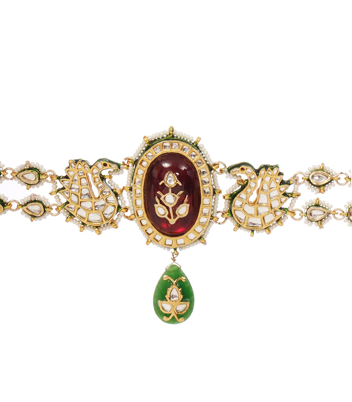 HARIKA RED KUNDAN CHOKER SET
