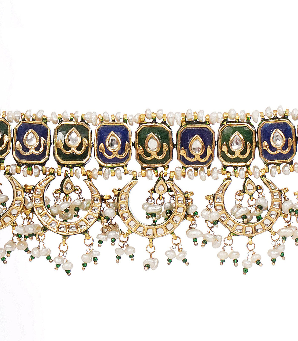 DEEKSHA GREEN KUNDAN NECKLACE SET