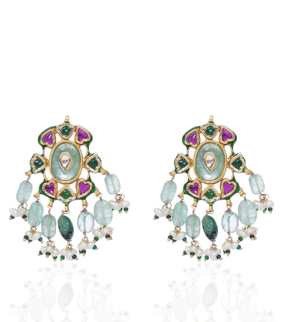 ZEBA NAVRATAN KUNDAN NECKLACE SET