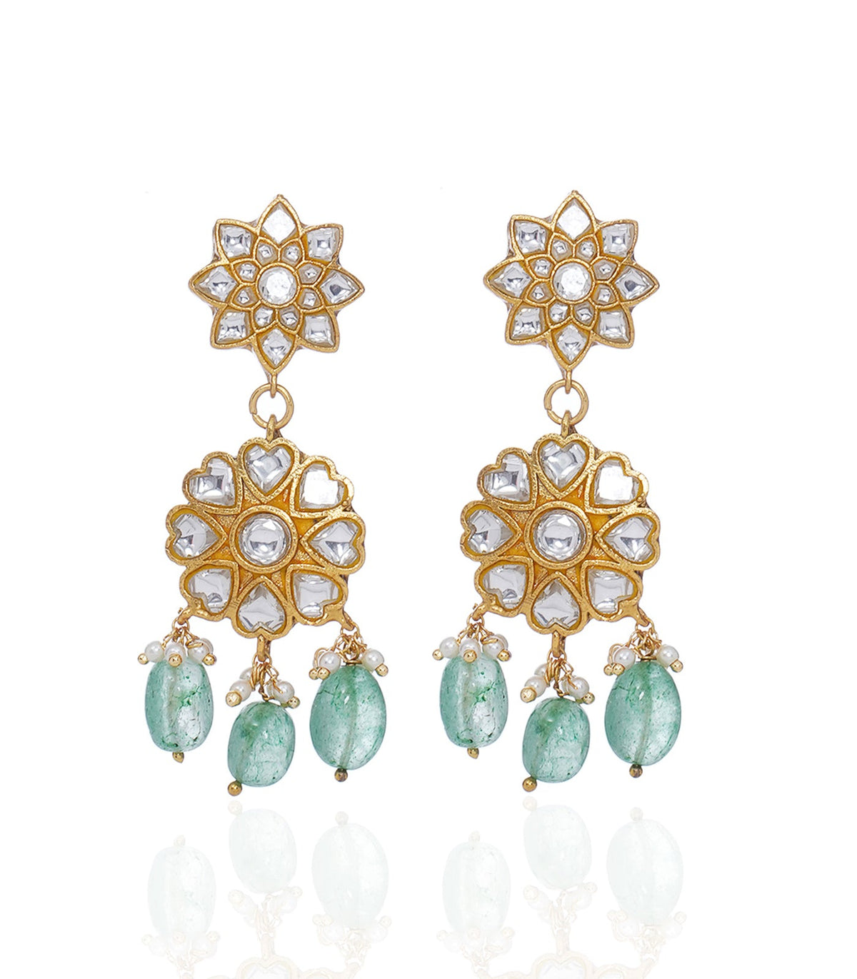 WRIDHI GREEN KUNDAN NECKLACE SET