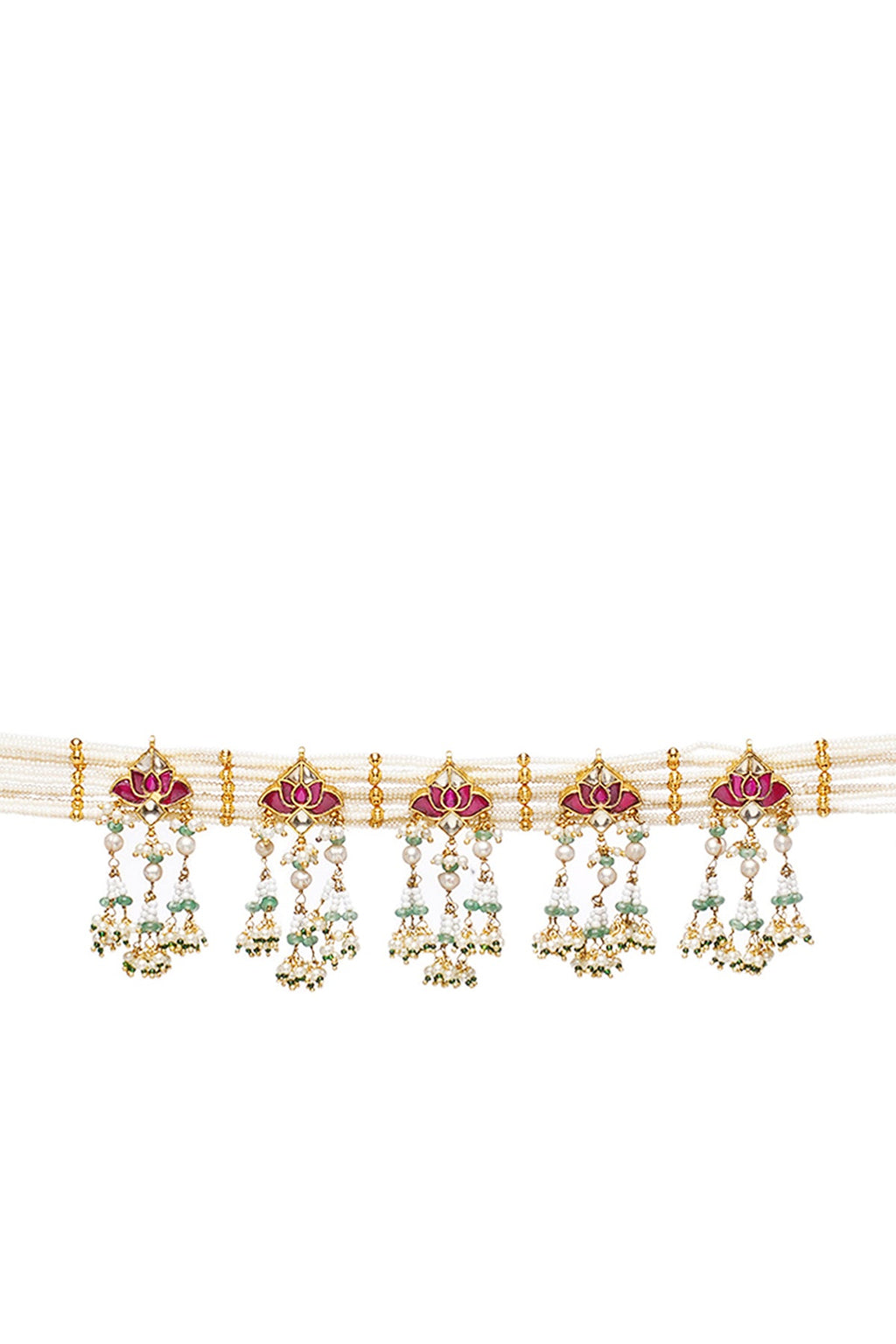 Anamika Red & Green Choker Set