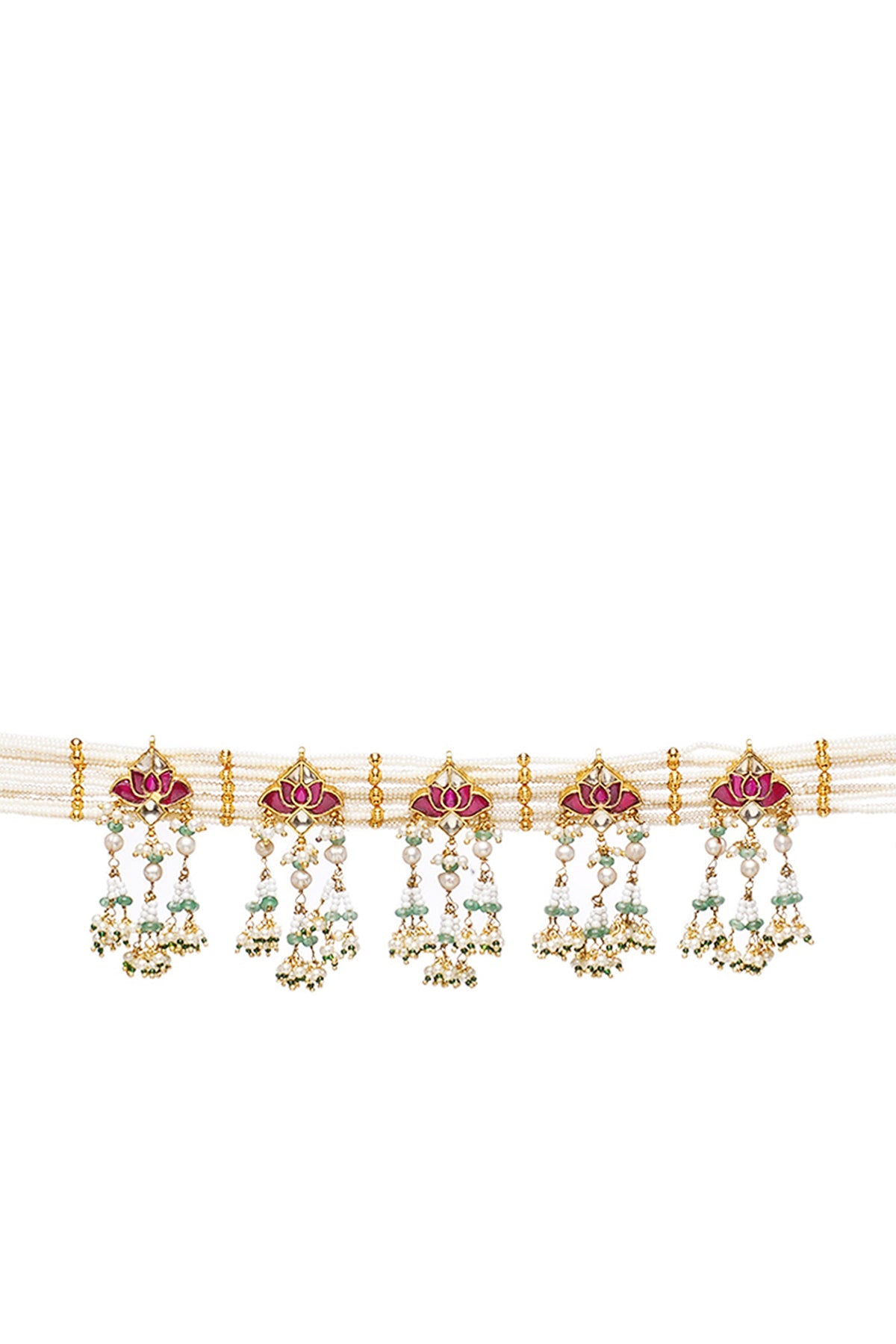 Anamika Red & Green Choker Set