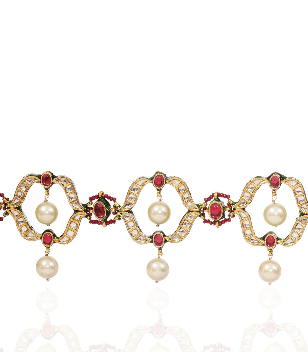 HAMSIKA RED KUNDAN CHOKER SET