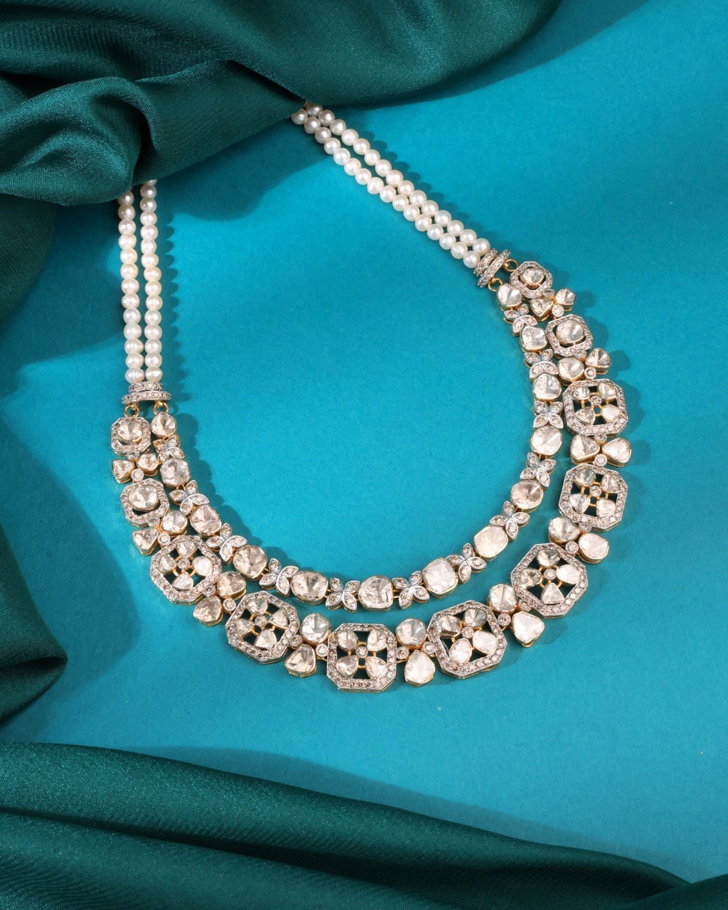 Sunidhi Polki And Diamond Necklace