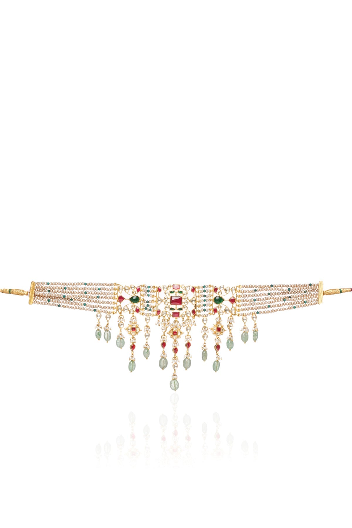 Mawya Red & Green Choker Set