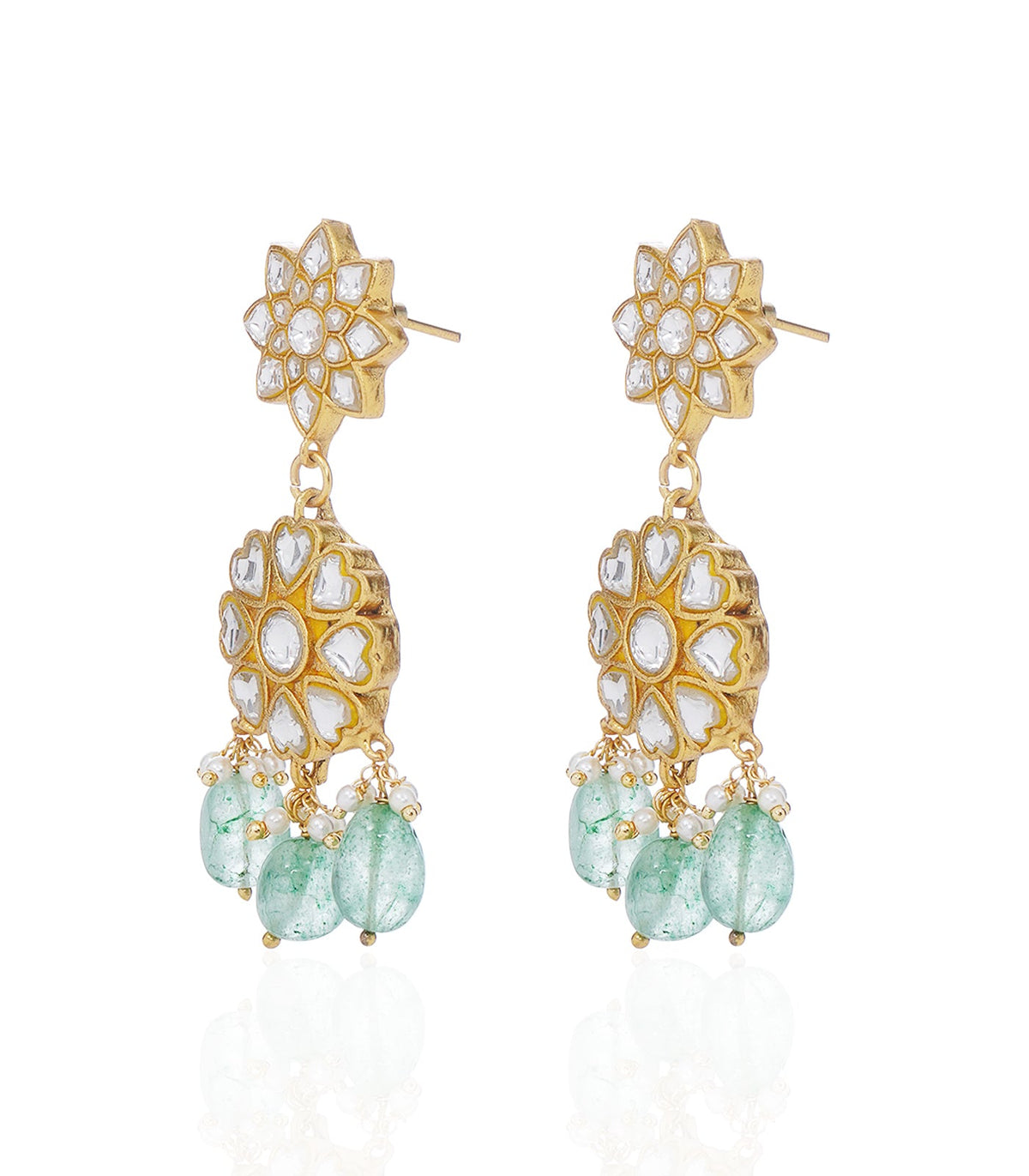 WRIDHI GREEN KUNDAN NECKLACE SET