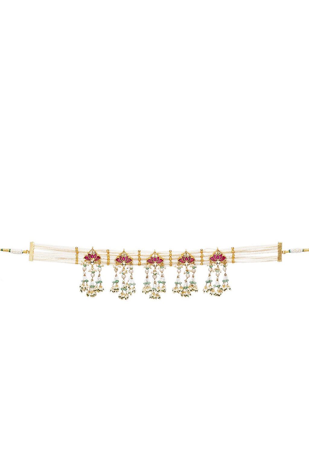 Anamika Red & Green Choker Set