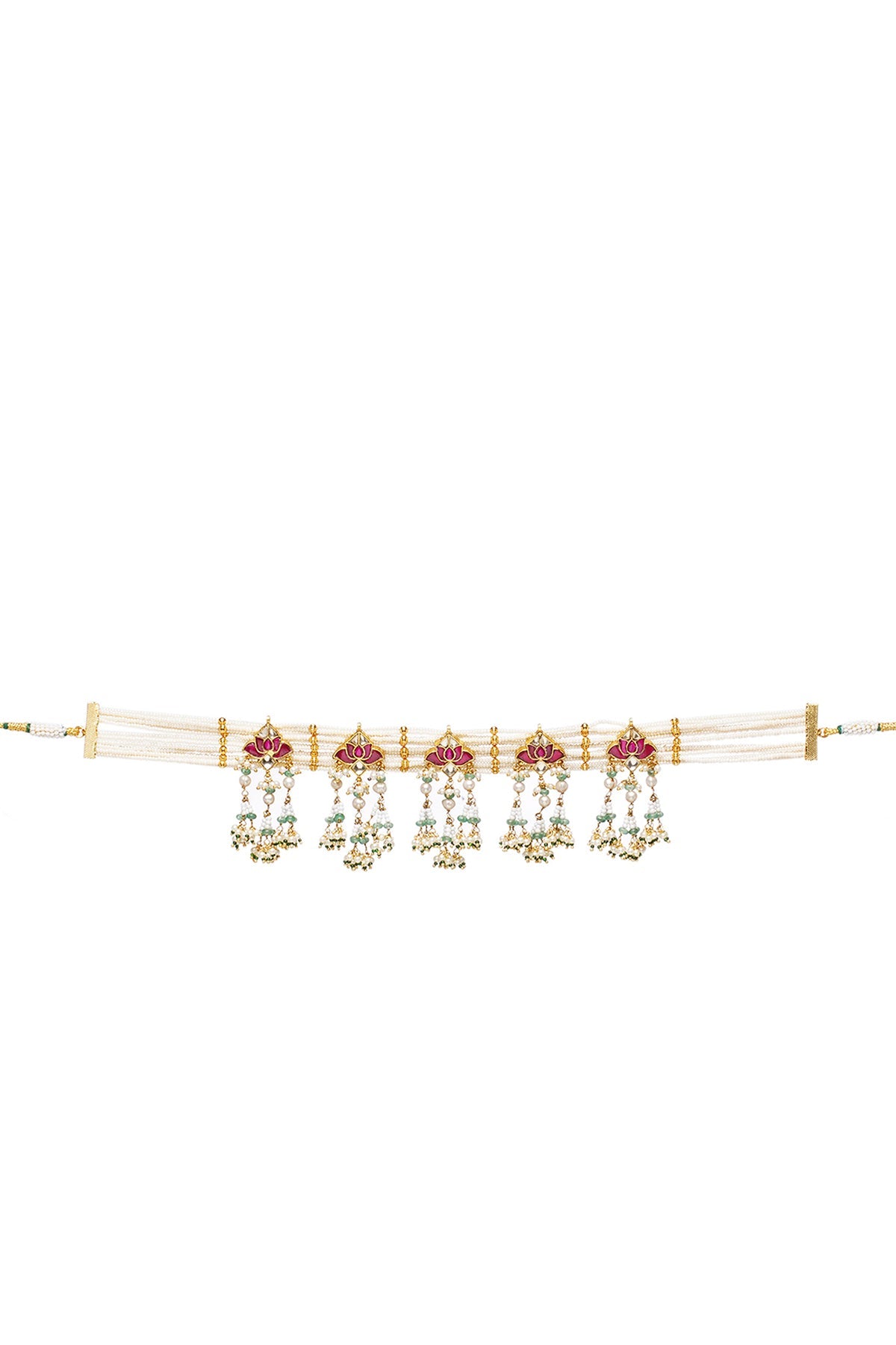 Anamika Red & Green Choker Set