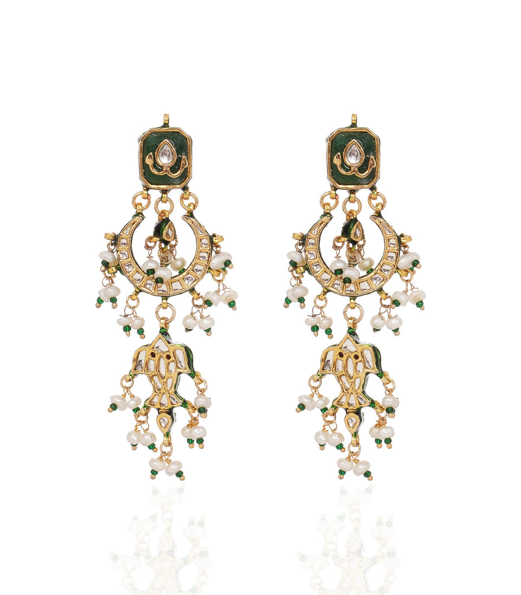 DEEKSHA GREEN KUNDAN NECKLACE SET