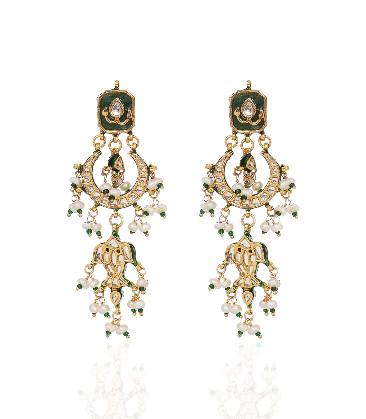 DEEKSHA GREEN KUNDAN NECKLACE SET