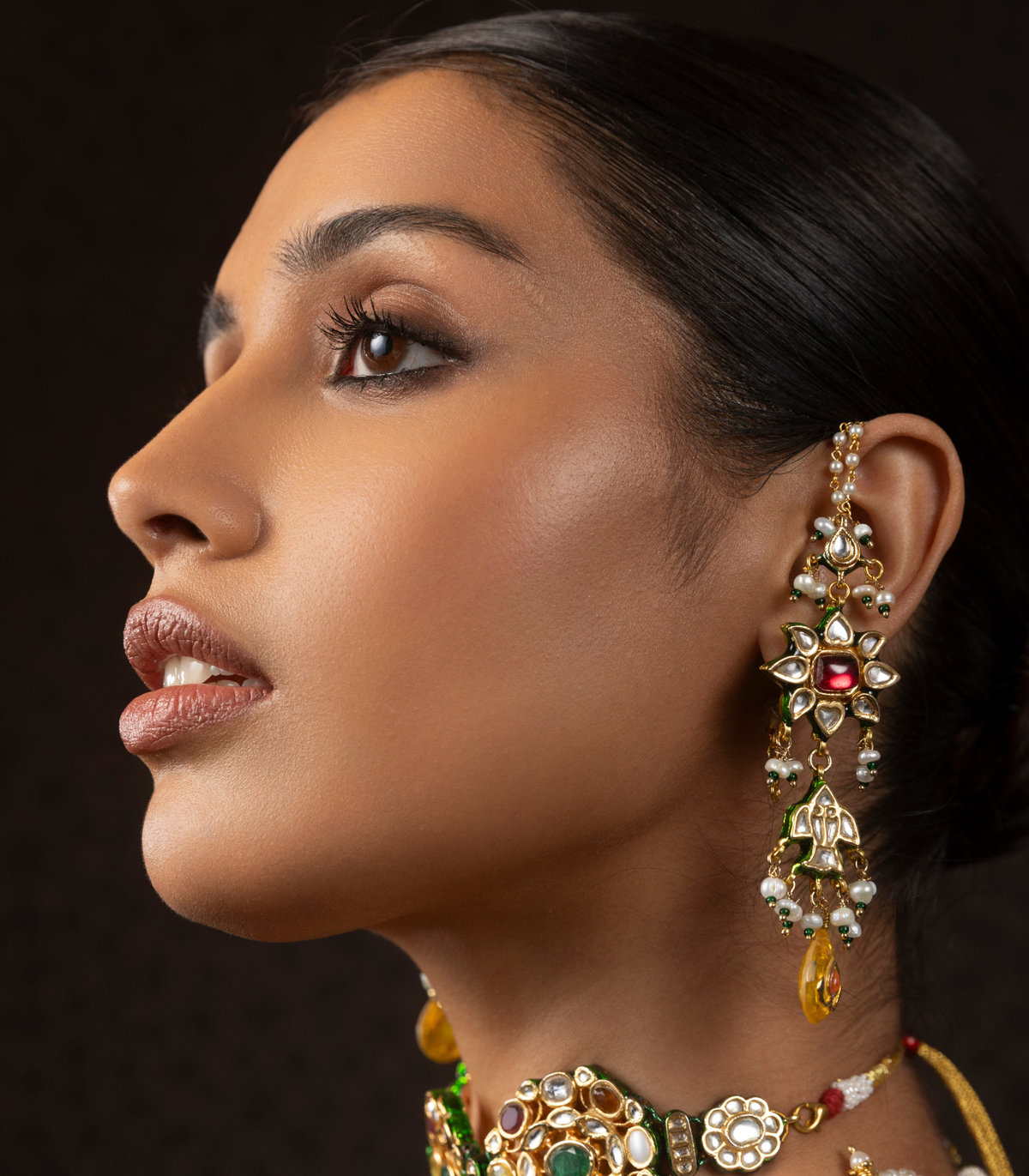 NITARA GREEN KUNDAN CHOKER SET