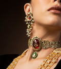 HARIKA RED KUNDAN CHOKER SET