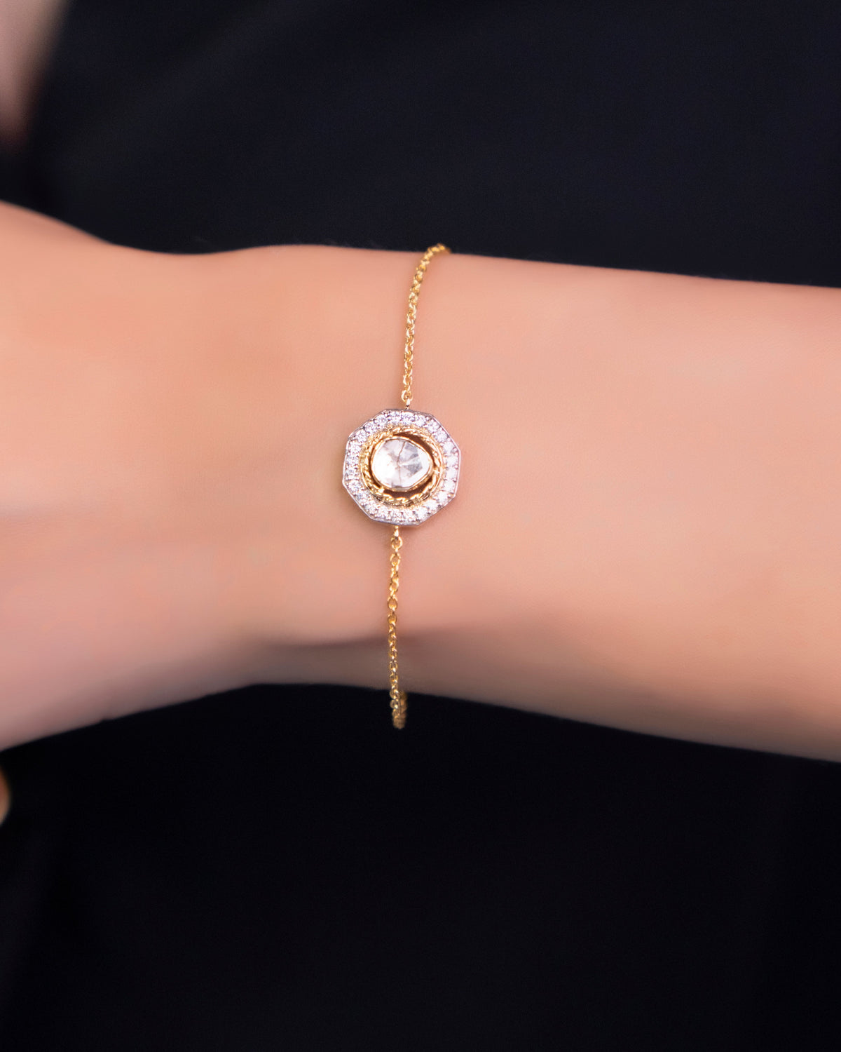 Martha Polki And Diamond Loose Bracelet