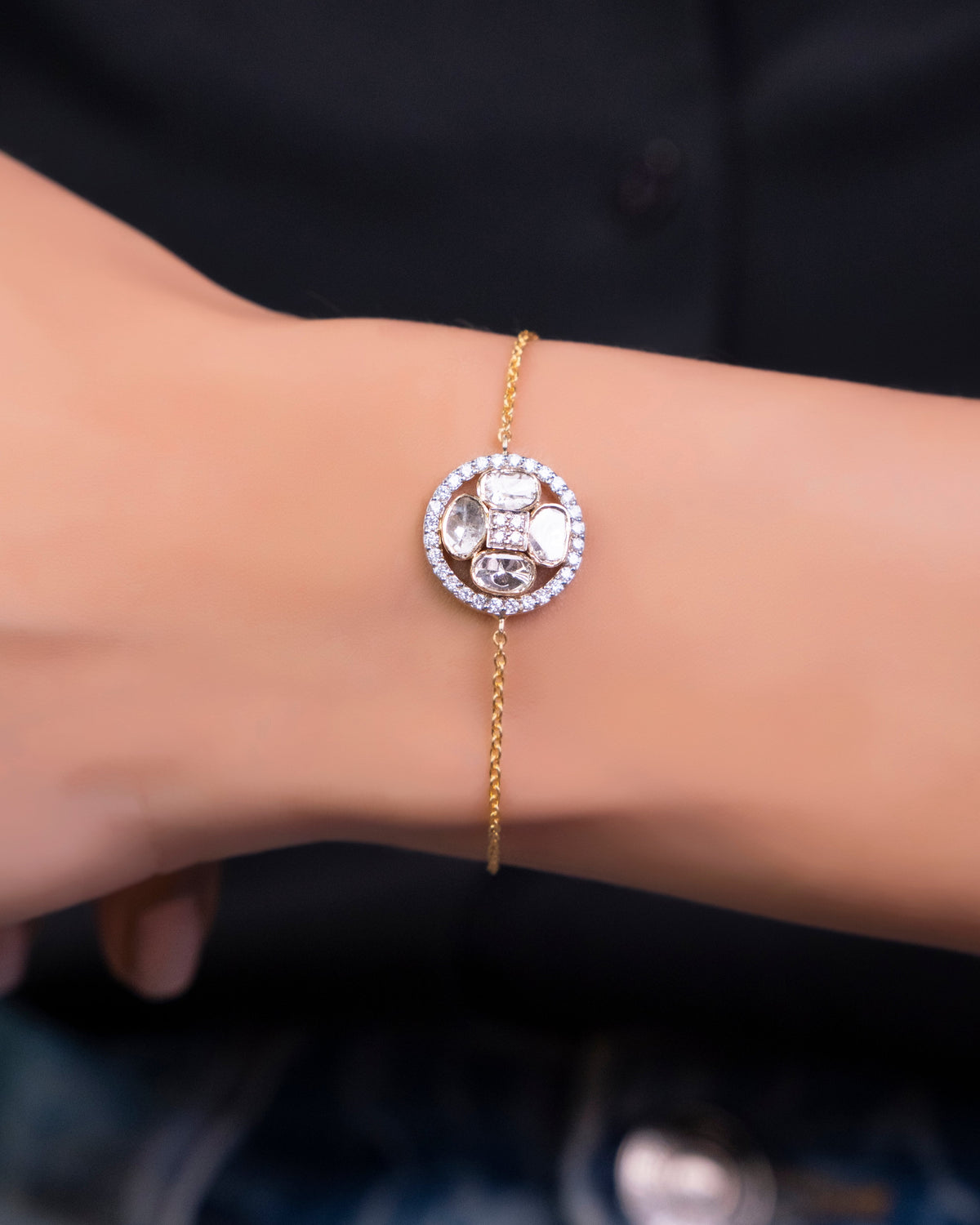 Corine Polki And Diamond Loose Bracelet