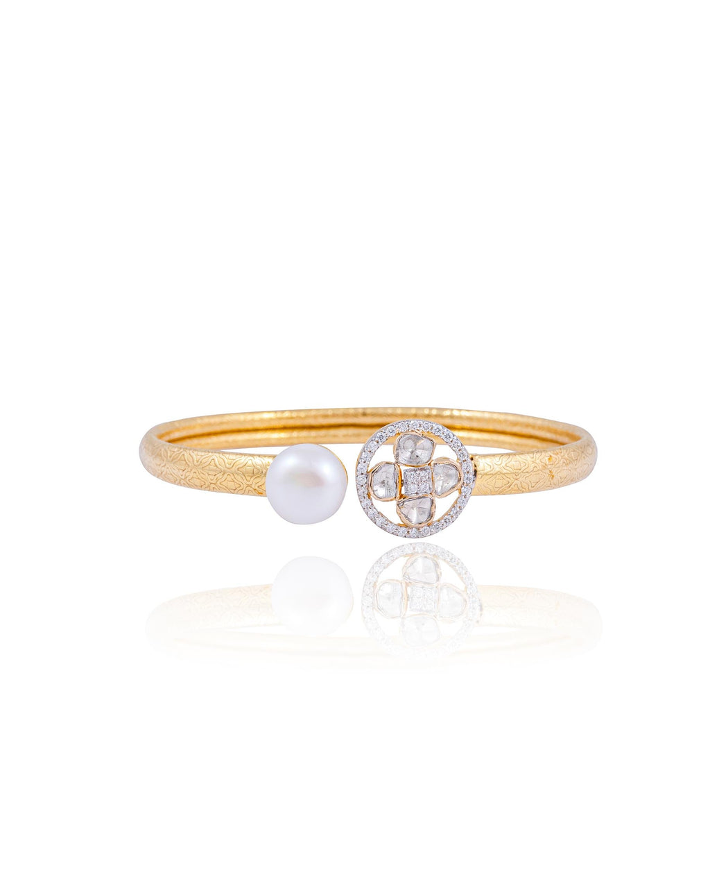 Madeli Polki And Diamond Bangle