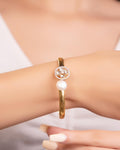 Madeli Polki And Diamond Bangle