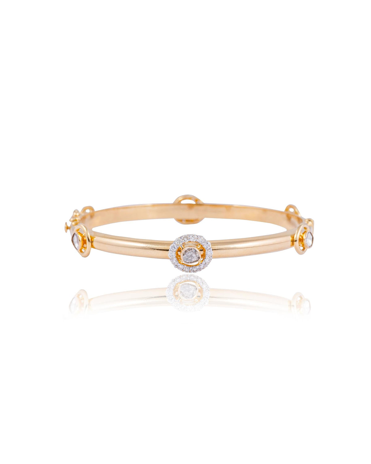 Arhita Polki And Diamond Bangle