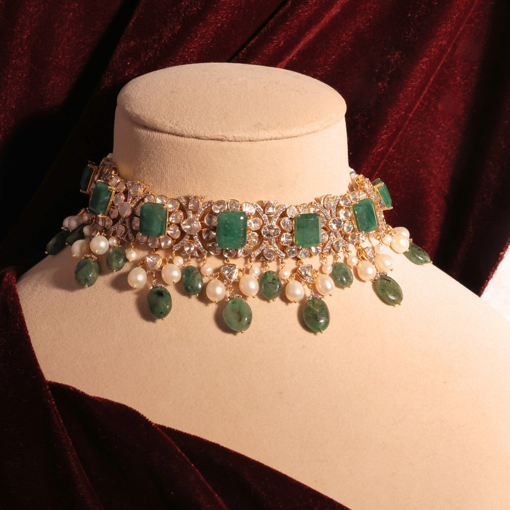 Amelia Bridal Polki And Diamond Set