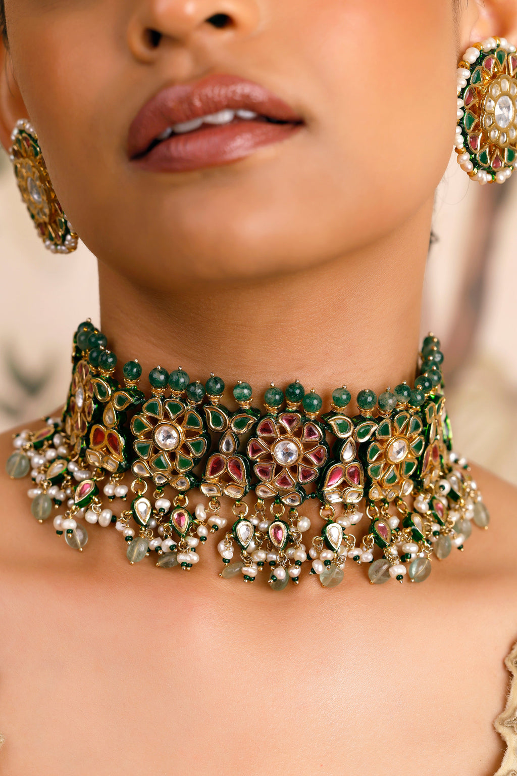 Roqa Jadau kundan Choker