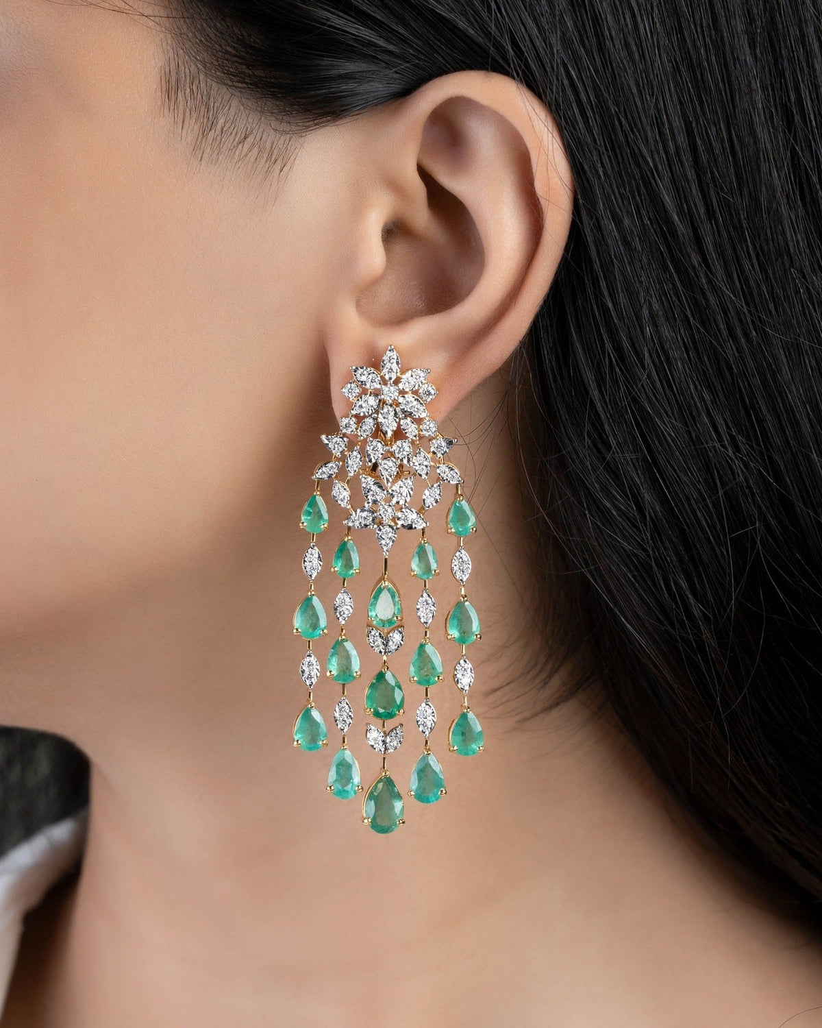 Diamond Long Earrings