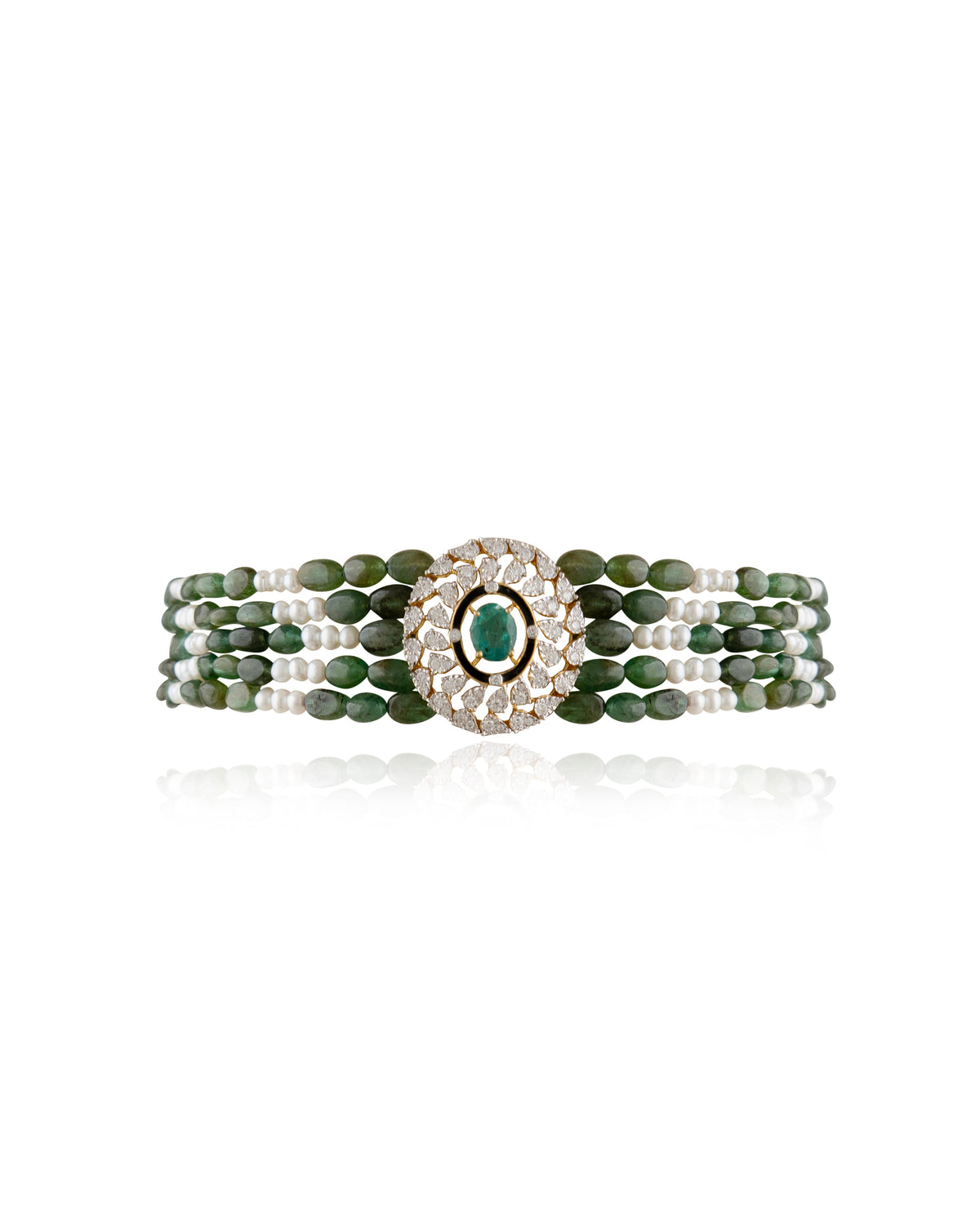 Tiya Diamond Bead Choker