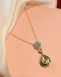 Vaishnavi Polki And Diamond Pendant