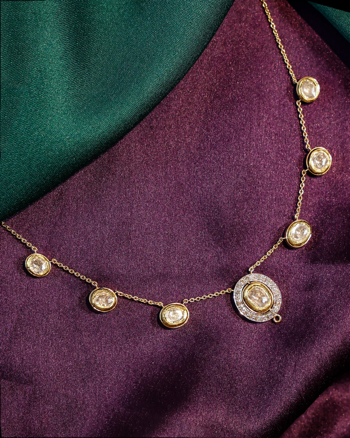 Soha Polki And Diamond Pendant