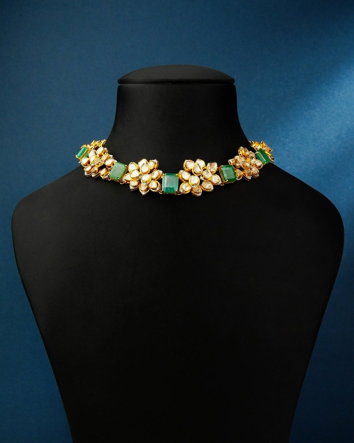 Bhuvi Polki And Diamond Necklace