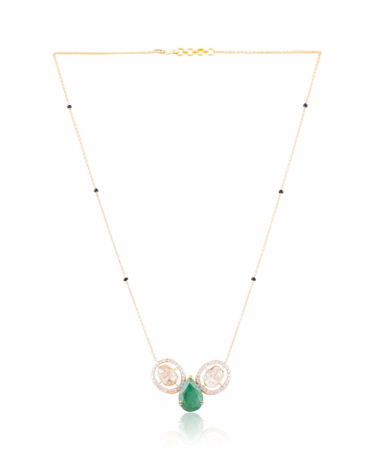 Rinku Polki And Diamond Pendant