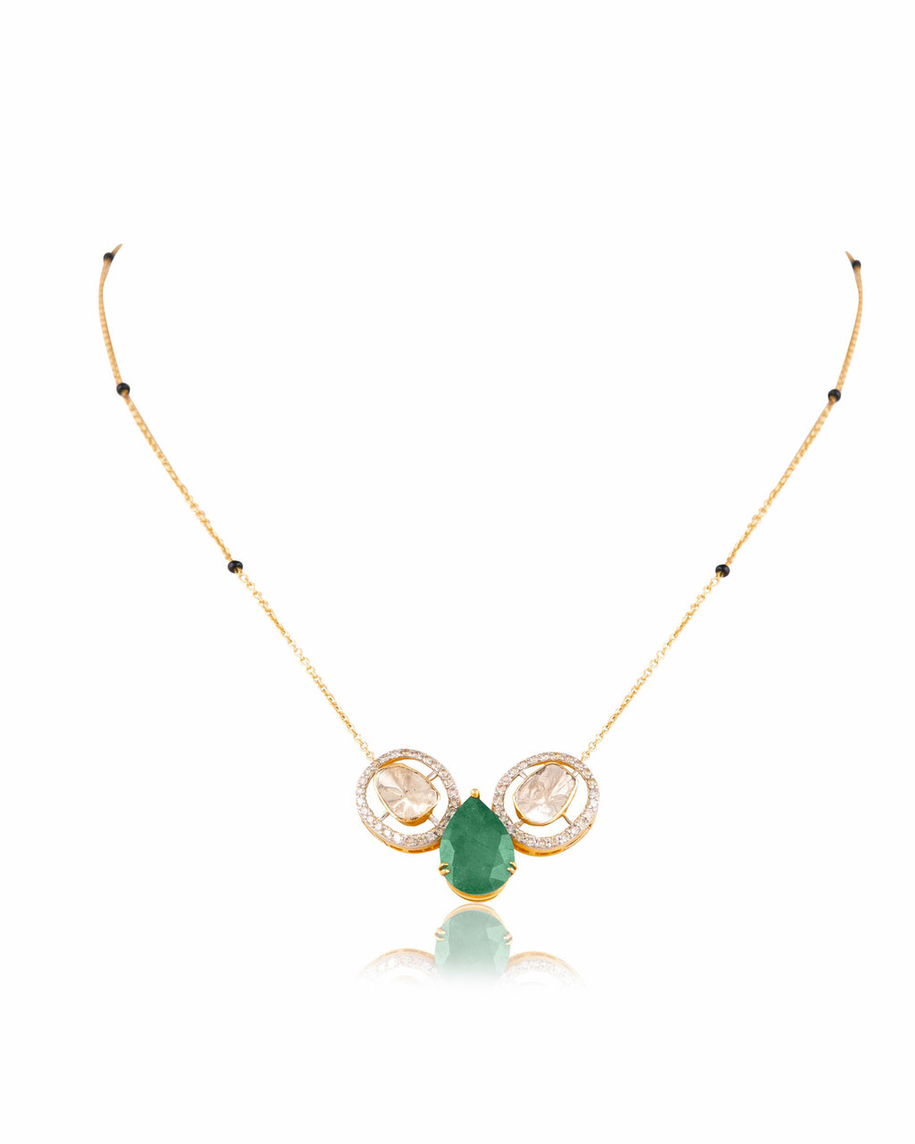 Rinku Polki And Diamond Pendant