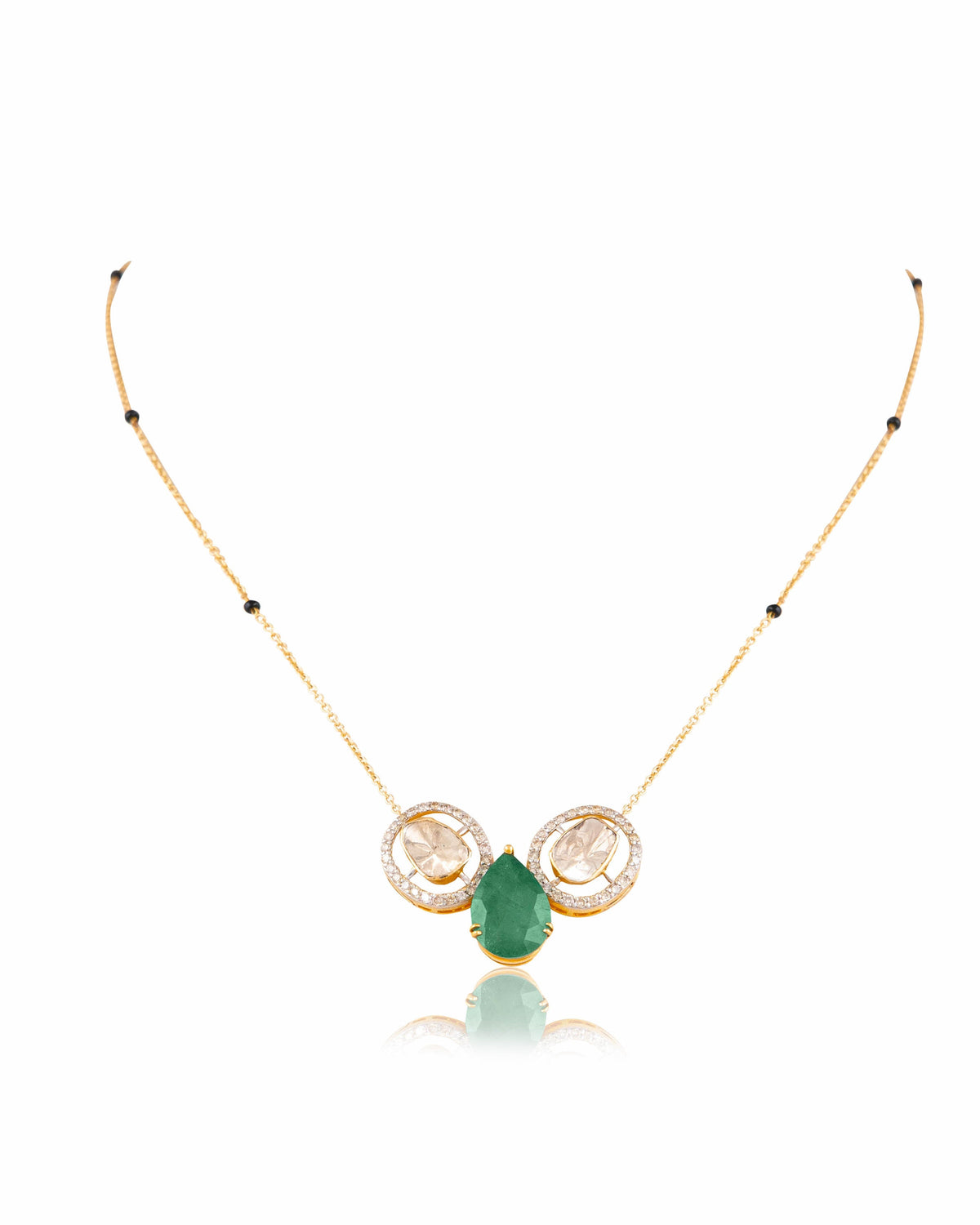 Rinku Polki And Diamond Pendant
