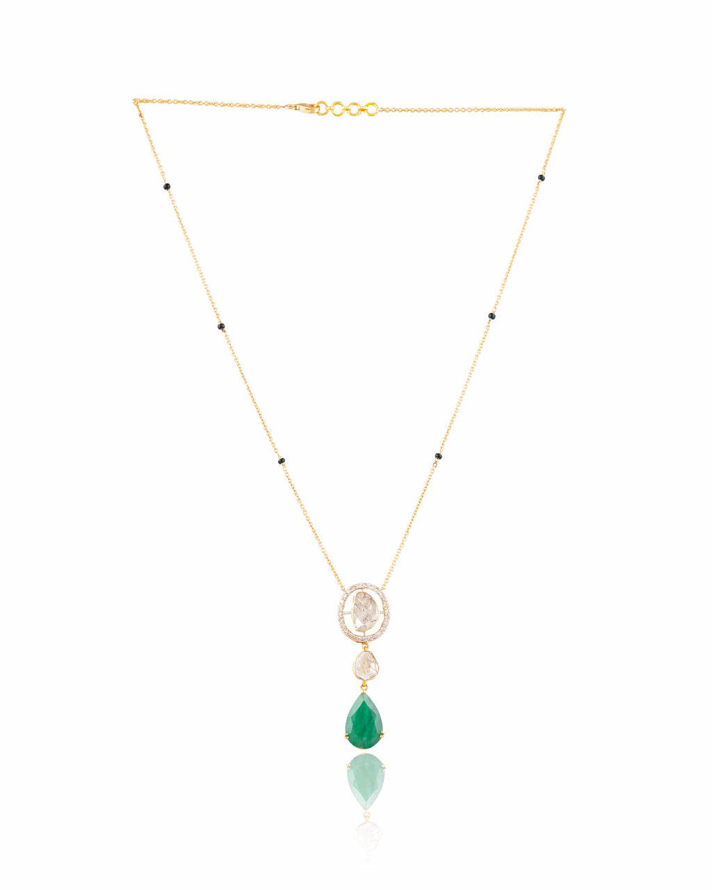 Naja Polki And Diamond Pendant