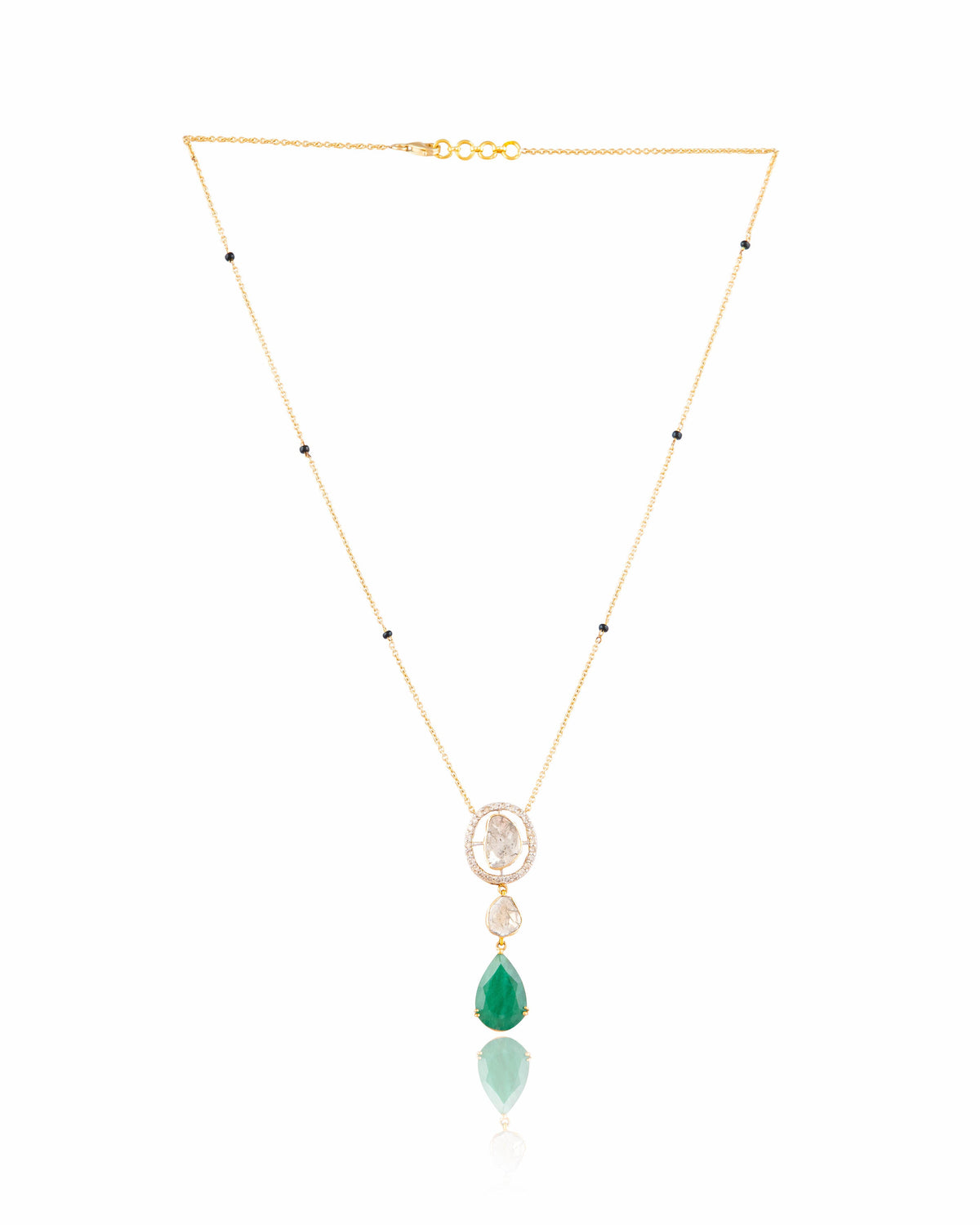 Naja Polki And Diamond Pendant