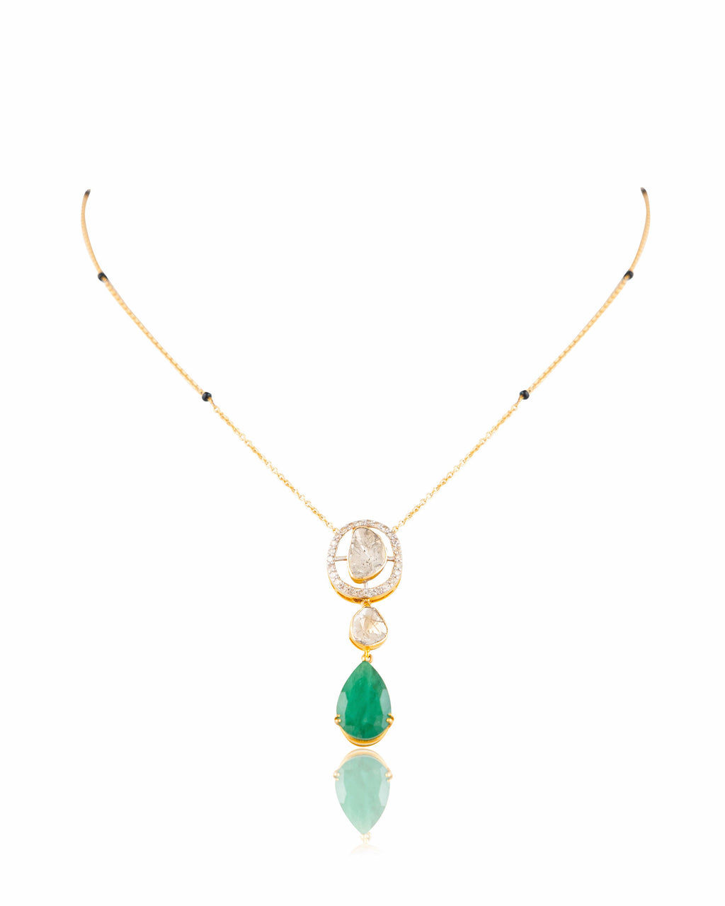 Naja Polki And Diamond Pendant