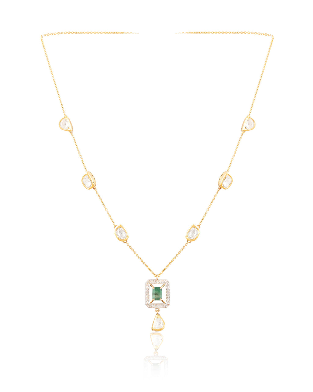 Vedahi Polki And Diamond Pendant