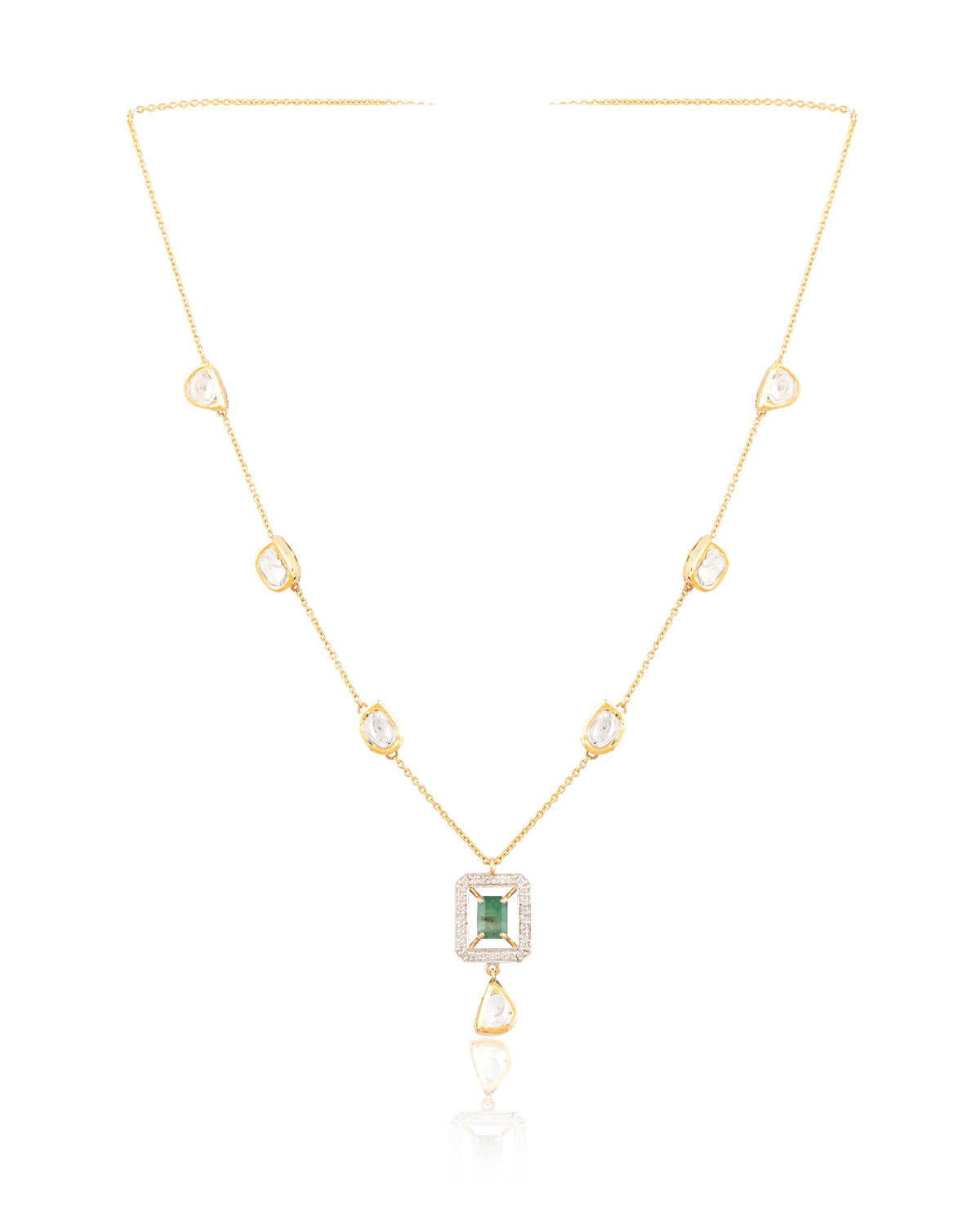 Vedahi Polki And Diamond Pendant