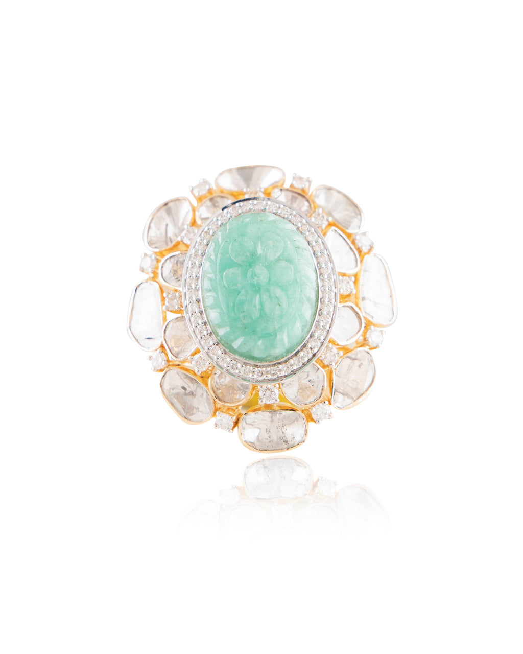 Stella Polki And Diamond Ring