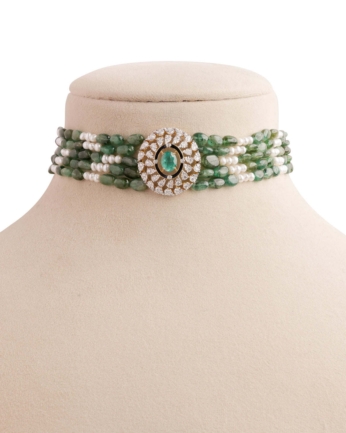 Tiya Diamond Bead Choker